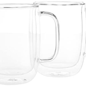 ZWILLING J.A. Henckels Glass Latte Mug Set, 2 Count (Pack of 1)