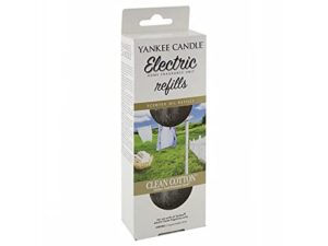 yankee candle "clean cotton scent plug refills, white