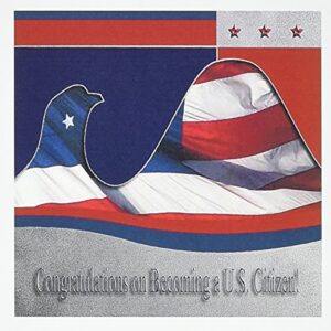 Congratulations on Becoming a U.S. Citizen, Flag Eagle - Greeting Card, 6 x 6 inches, single (gc_40424_5)