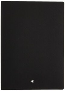 montblanc notebook black lined #146 fine stationery 113294 – elegant journal with leather binding and ruled pages – 1 x (5.9 x 8.2 in.)
