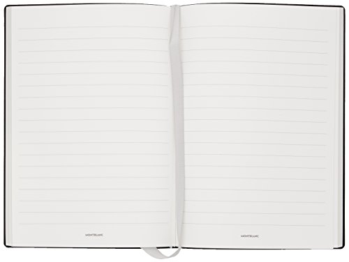 Montblanc Notebook Black Lined #146 Fine Stationery 113294 – Elegant Journal with Leather Binding and Ruled Pages – 1 x (5.9 x 8.2 in.)