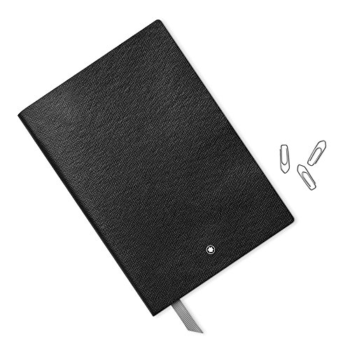 Montblanc Notebook Black Lined #146 Fine Stationery 113294 – Elegant Journal with Leather Binding and Ruled Pages – 1 x (5.9 x 8.2 in.)