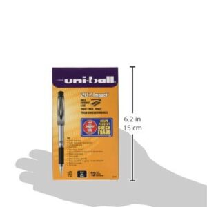 Sanford Brands Uni-Ball 207 Impact Gel Black Pen, (Pack of 12)