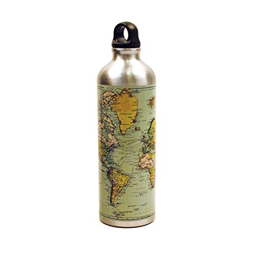 Gift Republic Man of the World Map Water Bottle