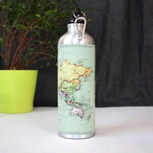 gift republic man of the world map water bottle