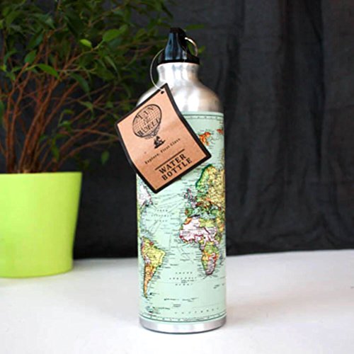 Gift Republic Man of the World Map Water Bottle