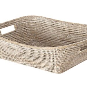 KOUBOO 1060077 La Jolla Shelf Storage Basket, White-Wash