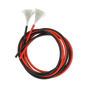 BNTECHGO 10 Gauge Silicone Wire 5 ft red and 5 ft Black Flexible 10 AWG Stranded Tinned Copper Wire