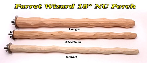 Parrot Wizard 18" Extended NU Perch® - Large for Cockatoo, Congo African Grey, Macaw