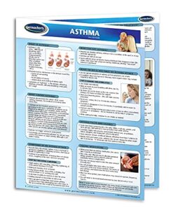 asthma - health medical quick reference guide - 4-page 8.5" x 11" laminated