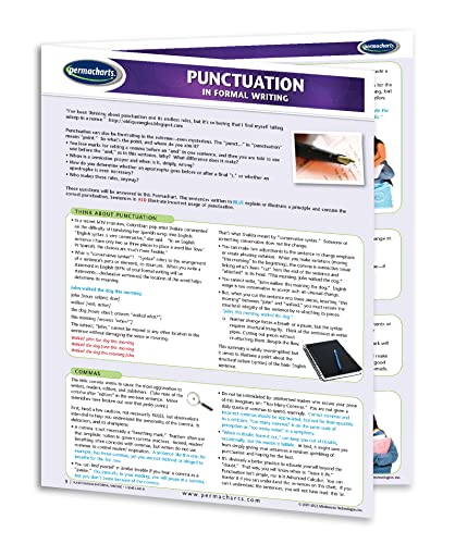 Permacharts Punctuation in Formal Writing Guide - Quick Reference Guide