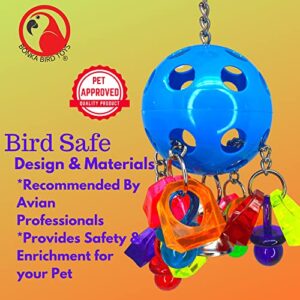 Bonka Bird Toys 1938 Paci Pull Colorful Pacifier Ring Acrylic Parrot Parrotlet Budgie Quaker African