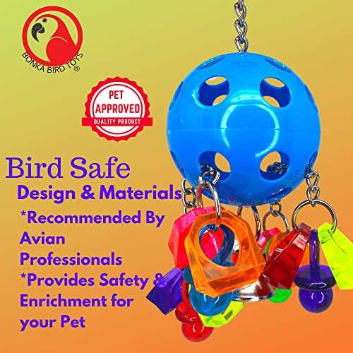 Bonka Bird Toys 1938 Paci Pull Colorful Pacifier Ring Acrylic Parrot Parrotlet Budgie Quaker African