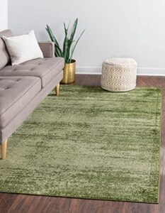 unique loom del mar collection area rug - lucille (2' 2" x 3' 1" rectangle, green/ hunter green)
