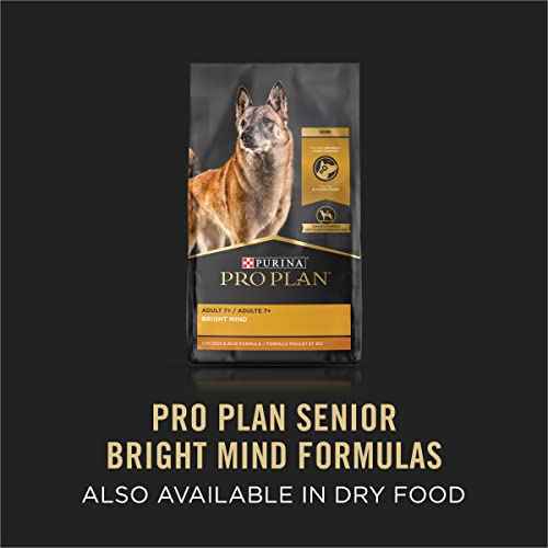 Purina Pro Plan Senior Dog Food Wet Gravy, BRIGHT MIND 7+ Turkey and Brown Rice Entree - (8) 10 oz. Tubs