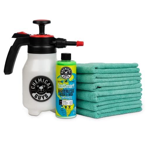 Chemical Guys HOL401 Eco Friendly Drought, Buster Waterless Car Wash & Wax Kit, 5 Items