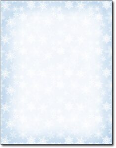 blue snowflakes holiday stationery - 80 sheets