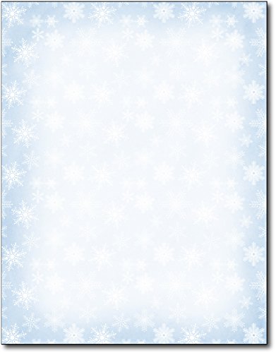 Blue Snowflakes Holiday Stationery - 80 Sheets