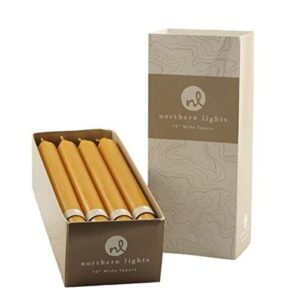 northern lights candles nlc wide tapers 12pc box caramel 10 inch
