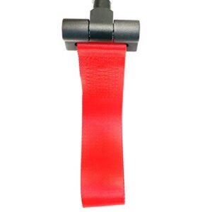 iJDMTOY Track Racing Style Red Tow Strap Compatible With BMW 1 3 5 Series X5 X6 & MINI Cooper (E36 E39 E46 E82 E90 E91 E92 E93 E70 E71 R50 R51 R52 R53 R55 R56 R57 R58 R59), Tow Hole Mount Nylon Loop