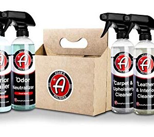 Adam's Elite Interior 6 Pack - Includes 6 Iconic Interior Car Cleaning Products for Total Interior Car Detailing | Accessories, Leather Car Seat Cleaner, Carpet Upholstery, Dash, Vinyl, Air Freshener