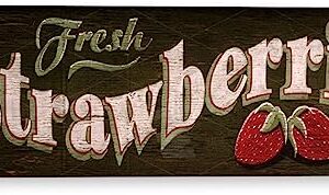 Tinworld Tin Sign Fresh Strawberries Rustic Garden Metal Sign Decor Kitchen Cottage Farm A872