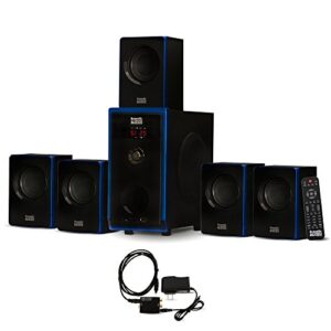 acoustic audio aa5102 bluetooth 5.1 speaker system with optical input home theater