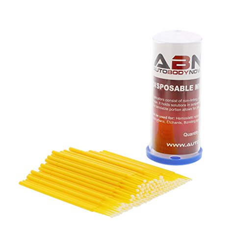 ABN Fine-Point Disposable Brush Applicator 100 Pack – for Lint-Free Detailing, Touchups, and More