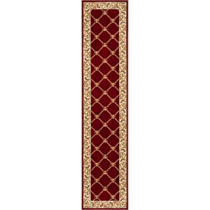 Patrician Trellis Red French European Formal Traditional 3x12 (2'7" x 12') Runner Rug Stain/Fade Resistant Contemporary Floral Thick Soft Plush Hallway Entryway Living Dining Room Area Rug