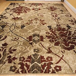 Modern Burgundy Rugs Living Dining Room Red Cream Beige Area Rugs 8x10 Rugs Clearance Contemporary Rugs Burgundy Cream Beige 8x11 Rug