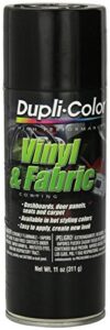 dupli-color hvp104 gloss black high performance vinyl and fabric spray - 11 oz. color: gloss black