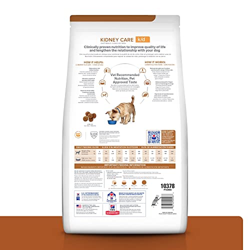 Hill's Prescription Diet k/d Kidney Care with Lamb Dry Dog Food, Veterinary Diet, 17.6 lb. Bag