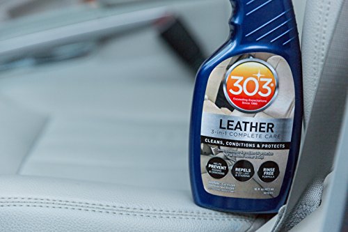 303 Leather 3-In-1 Complete Care - Cleans, Conditions, & Protects - Helps Prevent Fading & Cracking - Rinse Free Formula - Repels Dust, Lint, & Staining, 16 fl. oz. (30218CSR) Packaging May Vary