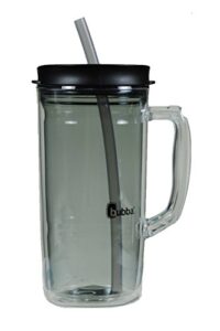 bubba envy travel mug, 48 ounces, black - double wall insulated with straw and handle - sweat resistant, ideal for travel
