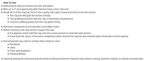 Chemical Guys CLY_113 OG Clay Bar & Lubber Synthetic Lubricant Kit, Light/Medium Duty (16 oz) (2 Items) , Yellow