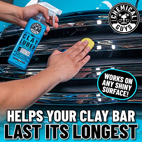 Chemical Guys CLY_113 OG Clay Bar & Lubber Synthetic Lubricant Kit, Light/Medium Duty (16 oz) (2 Items) , Yellow