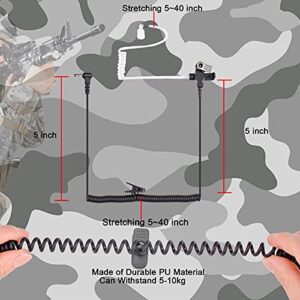 KEYBLU Law Enforcement Surveillance Kit Acoustic Tube Listen-only Earpiece for 2 Way Radio (3.5MM)