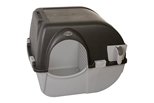 Omega Paw Self-Cleaning Litter Box, Large, Green and Beige