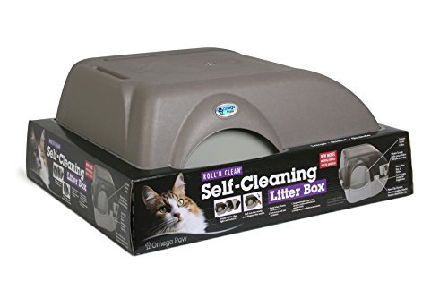 Omega Paw Self-Cleaning Litter Box, Large, Green and Beige