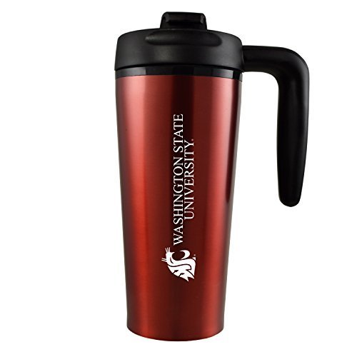 16 oz Insulated Tumbler with Handle - Washington State Cougars