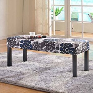 US Pride Furniture Fabric Upholstered Decorative Bench, Blue