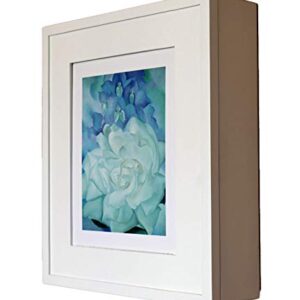 Fox Hollow Furnishings Picture Perfect Medicine Cabinet - a Wall-Mount Picture Frame Medicine Cabinet (White)