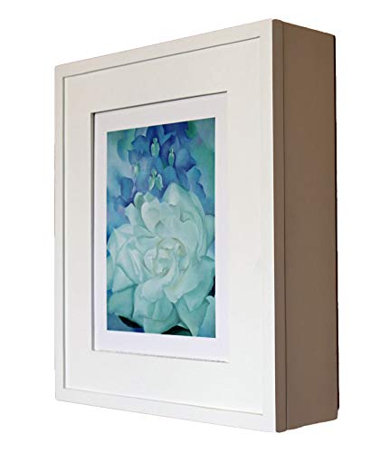 Fox Hollow Furnishings Picture Perfect Medicine Cabinet - a Wall-Mount Picture Frame Medicine Cabinet (White)