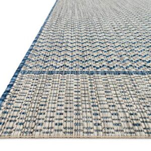 Loloi Isle Collection IE-03 Grey/Blue 5'-3" x 7'-7" Area Rug