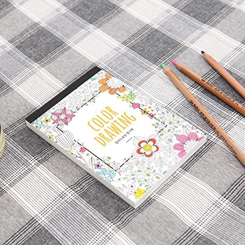 Stress Relieving Adult Coloring Books Color Therapy Stationery Cards Set, All Different 32 Coloring Postcards Including 10 Brown Kraft Envelopes Set, Greeting Note Cards and Envelopes Kit