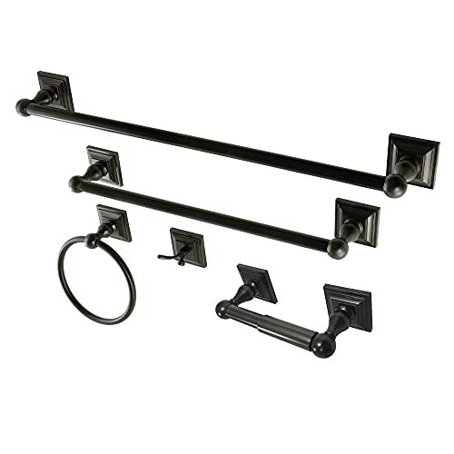 Kingston Brass BAHK3212478ORB Serano Towel Bar/Towel Ring/Toilet Paper Holder/Robe Hook, 18"/24", Oil Rubbed Bronze