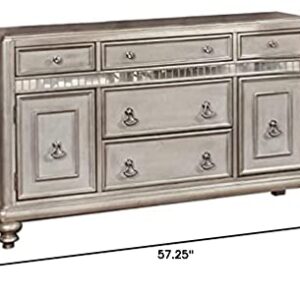 Coaster Home Furnishings Bling Game 5-Drawer Dining Server Metallic Platinum 106475