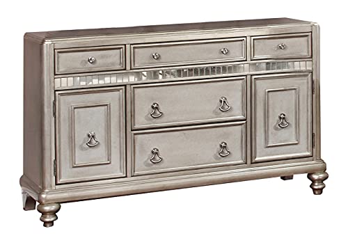 Coaster Home Furnishings Bling Game 5-Drawer Dining Server Metallic Platinum 106475