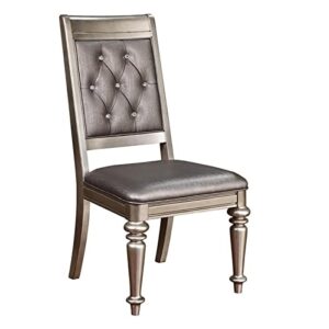 Coaster Furniture Danette Upholstered Side Chairs with Tufted Back Metallic Platinum 2-Side Chairs 106472