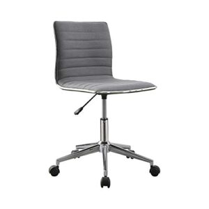 coaster furniture adjustable height office chair grey and chrome 800727